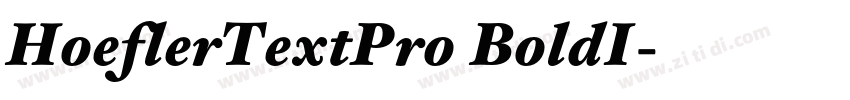 HoeflerTextPro BoldI字体转换